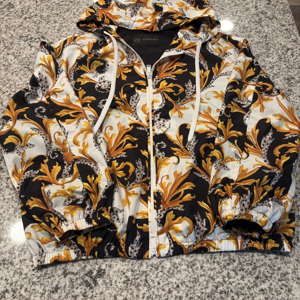 Versace Black and Gold Utility Jacket